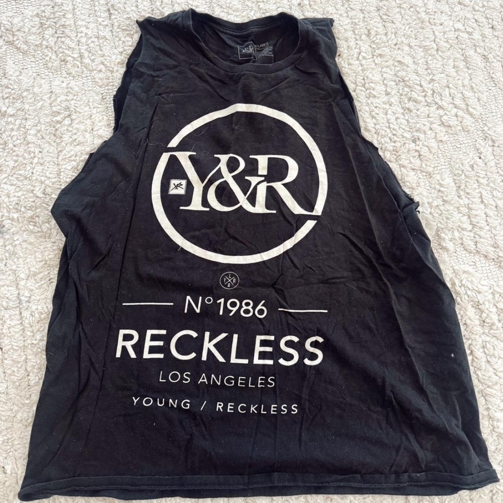 Young & Reckless Black Cotton Tee